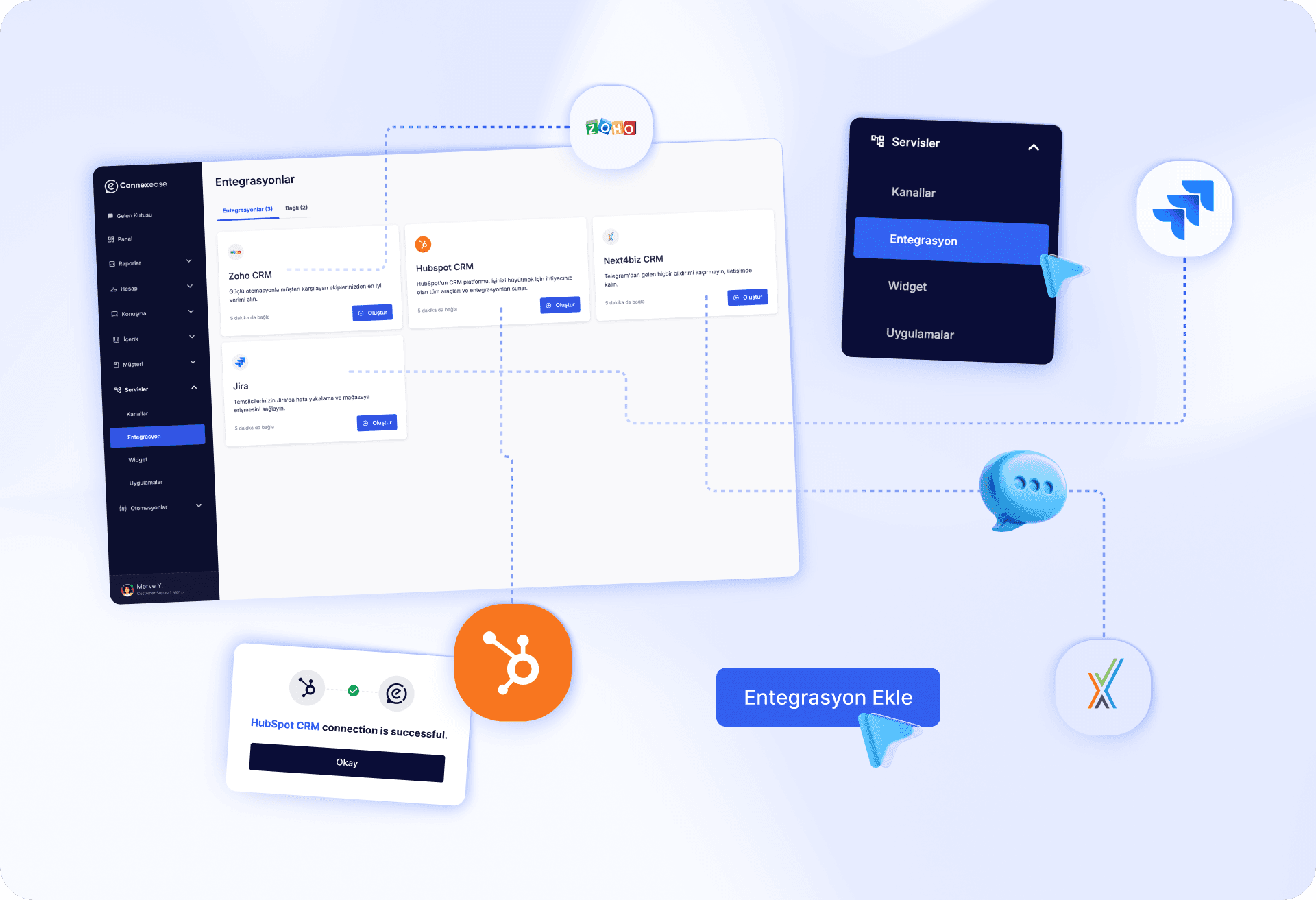 CRM kişi kartlarını müşteri görüşme ekranına taşıyın